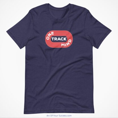 One Track Mind-t-shirt-heather-midnight-navy